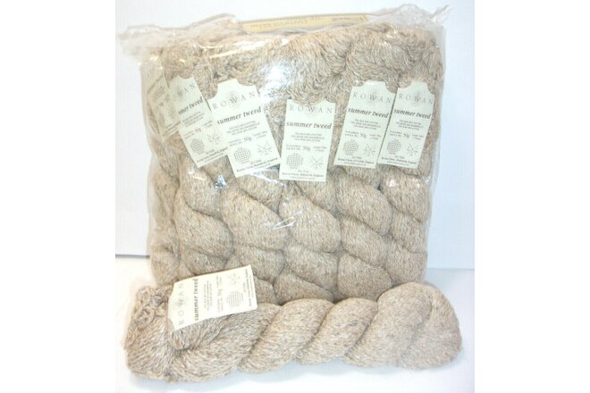 Lot of 11~Rowan Summer Tweed Silk-Cotton Yarn 50 g SH515 (Oatmeal), Same Dye Lot