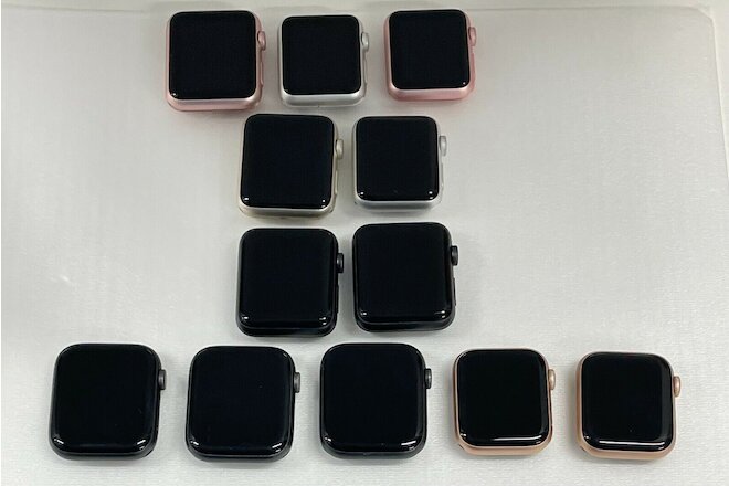 LOT of "12" Apple Watch Mix Series 1,2,3 & 4 Mix  LOT#12MX5