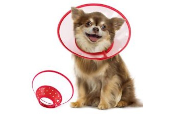 Pet Cone for Small Dogs and Cats Adjustable 5.7-8 Inches Recovery Cone Lightw...