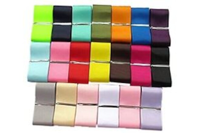 Assorted of 20 Yards Grosgrain Ribbon Total 20 1 1/2"(38mm) Multi-colored