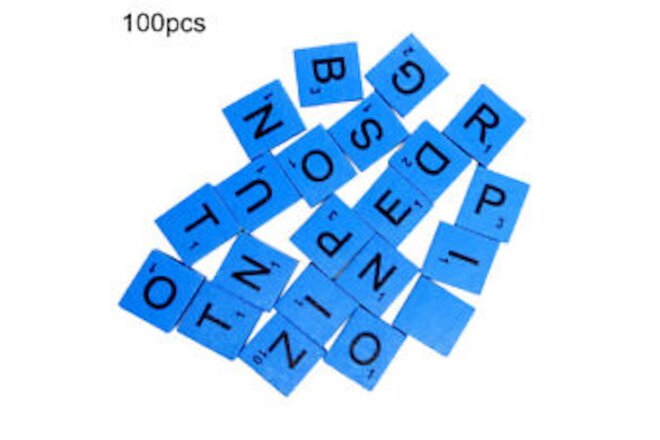 100 Pcs Multi-Color Wood Letters Numbers Button DIY Craft Sewing Scrapbooking 60