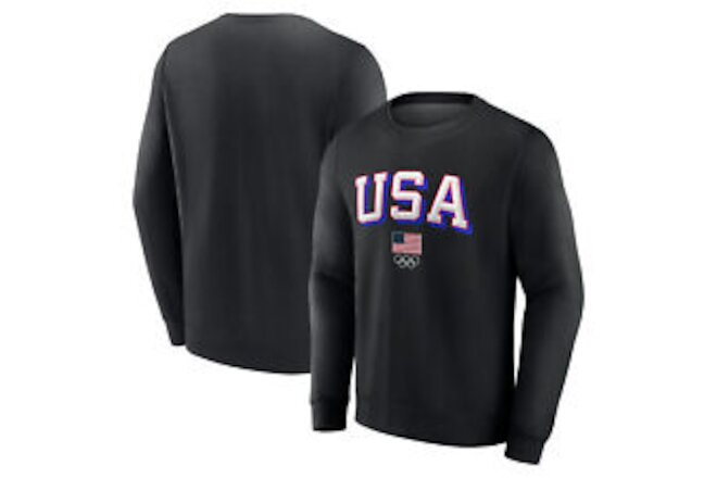 Men's Fanatics Branded Black Team USA Logo Victory Pullover Sweatshirt