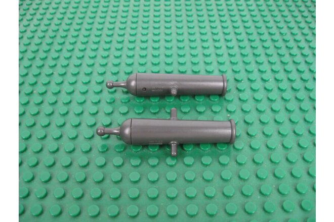 2x LEGO Dark Bluish Gray Cannon Shooting Launcher Weapon Pirates II #2533c01