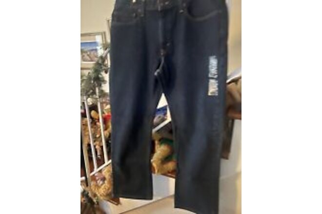 Eddie Bauer Men's Blue Relaxed Seat & Thigh Straight Leg Jeans Size 36 x30