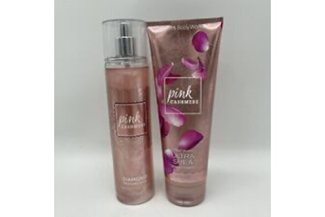 Bath And Body Works Pink Cashmere Diamond Shimmer Mist Ultra Shea Body Lotion