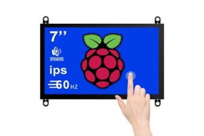 HMTECH 7 Inch Raspberry Pi Screen Touchscreen Monitor 1024x600 HDMI Monitor 1...