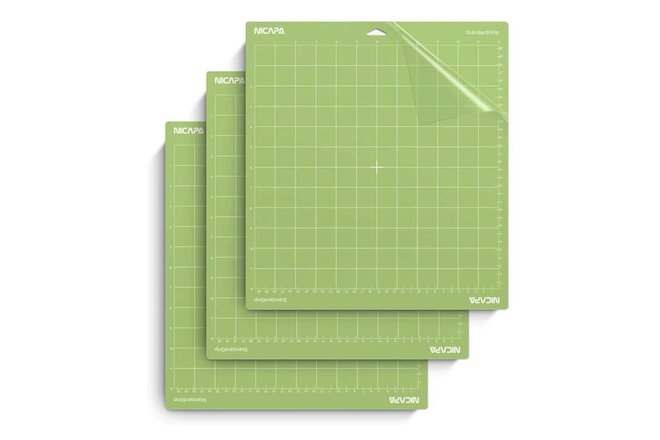 【Triple Green】 Cutting Mat for Cricut Maker/Explore Variety 12''x12''StandarGrip