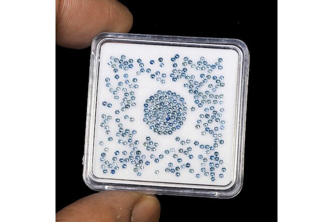 VVS 300 Pcs/1mm Natural Blue Sapphire Round Diamond Cut Super Quality Gemstones