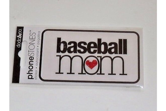 BASEBALL MOM PHONE STICKERS PHONE STONES SPORT MOTHER LOT OF 2 @@MY OTHER ITEMS