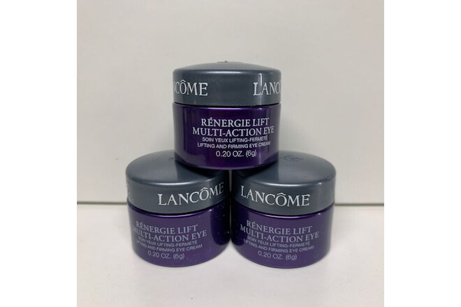 3 Lancome Renergie Lift Multi-Action Lifting and Firming Eye Cream .2oz / 6g