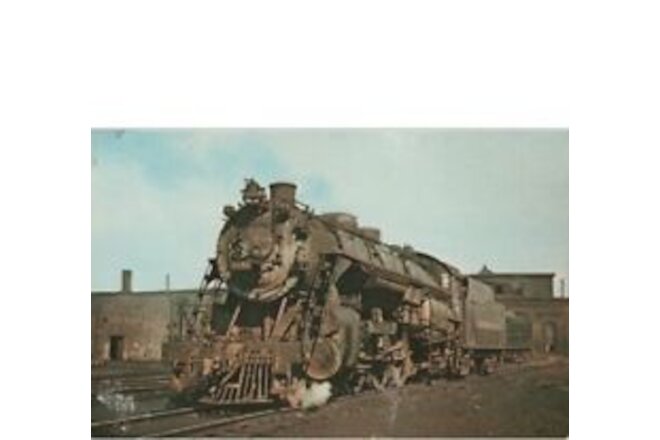 Lackawanna Railroad Engine 1131 Rests By Enginehouse Late 1940s Postcard