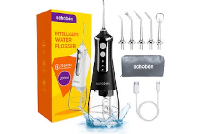 Cordless Water Dental Flosser for Teeth Rechargeable 3 Clean Settings Oral Irrig