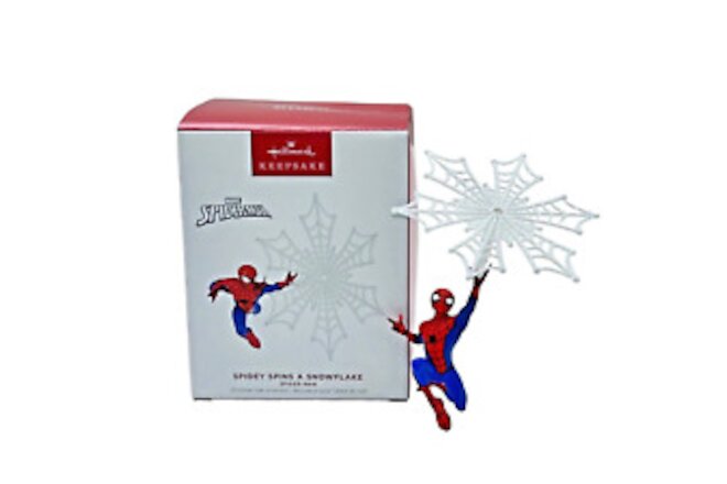 Hallmark Keepsake Spiderman Spidey Spins a Snowflake 2023 Christmas Tree Ornamen