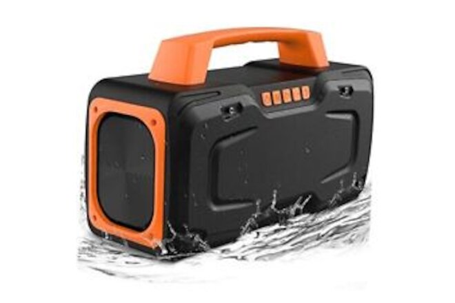 Bluetooth Speakers, Portable Wireless Speaker IPX7 Waterproof, Light Orange