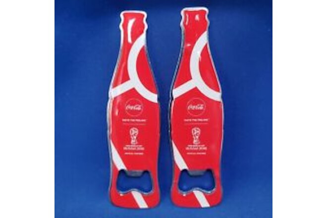 Coca Cola World Cup 2018 Bottle Opener FIFA Russia Red 2 PACK New