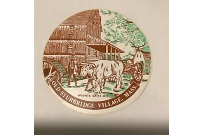 Vintage Old Stock Sturbridge Village MA Grist Mill Sticker Decal Ex. Cond NOS