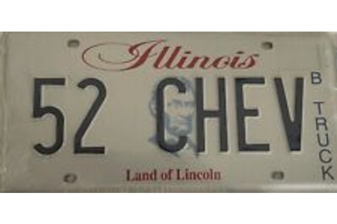 2004 Illinois Personalized License Plate  Pair of “CHEV 1952” Chevy Truck ~ New
