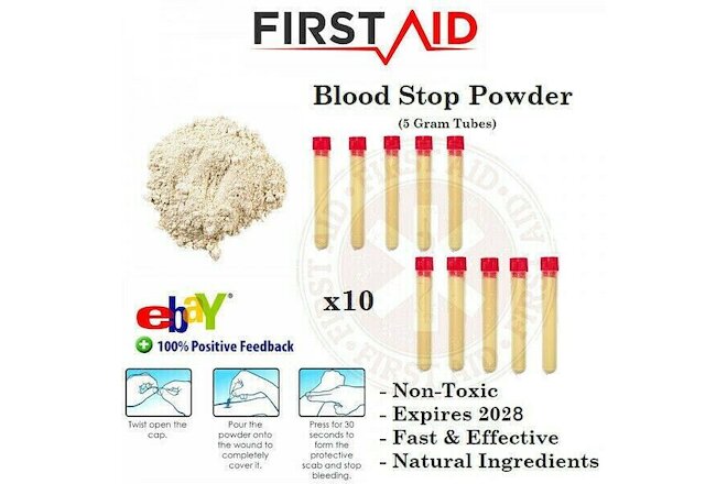 First Aid Wound Seal Powder - Safer Than QuickClot - 100% Plant Based Blood Clot