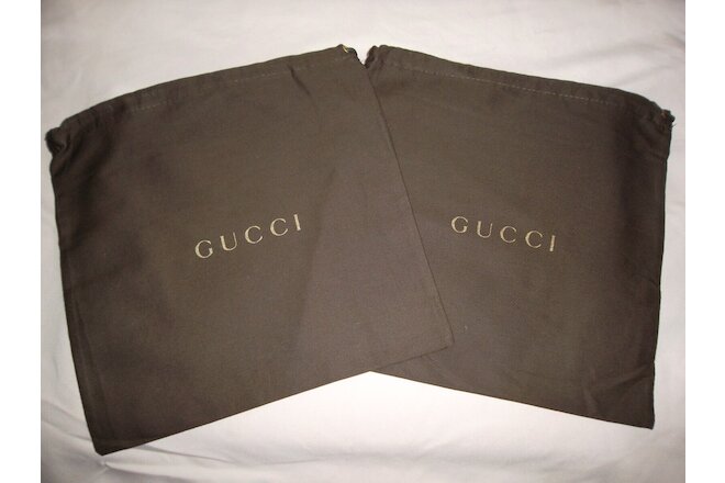 Lot 2 Gucci Drawstring bag, Dust Cover, Pouch  10" x 9.75"  New!