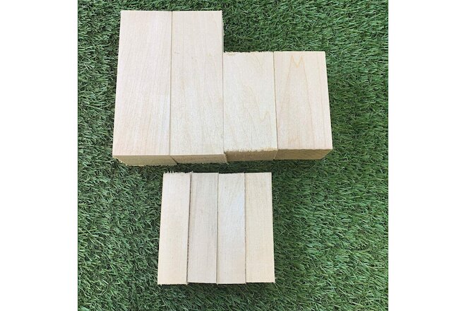 8 Pcs Premium Basswood Carving/Whittling Wood Blocks Kit, Turning Blanks Combo