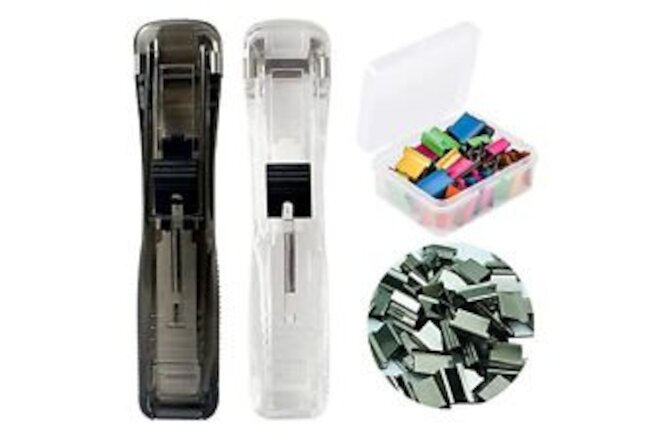 2Pcs Clam Clip Dispensers Portable Handheld Paper Clam Clip Dispenser with 10...