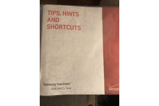 Booklet Samsung Galaxy S Fascinate Shortcuts Manual Tips Hints NEW In Package