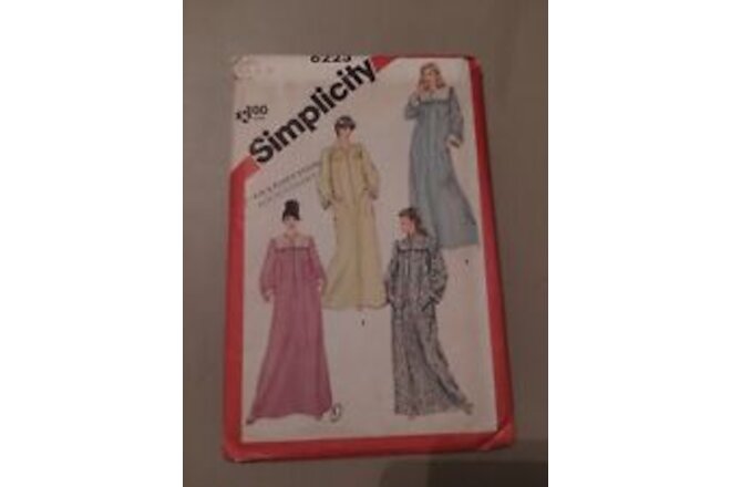 🌛Simplicity Sewing Pattern 6223  Size Large 18/20 🧵UC FF  🪡 Ankle-Length Robe