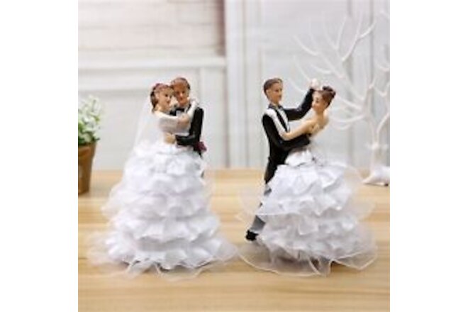 Wedding Couple Figurines Desktop Decor Colorfast Resin Wedding Couple Doll