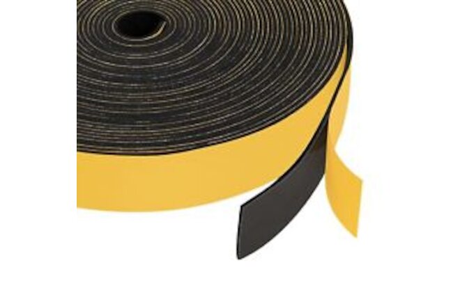 Neoprene Rubber Foam Tape 1 Inch Wide x 1/16 Inch Thick 33 Feet Length Tape