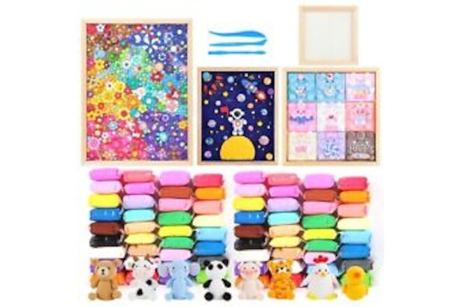 Air Dry Clay, 72 Pcs 36 Colors Modeling Clay Kit with 4 Picture Frames, Magic...