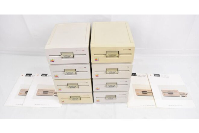 Vintage Lot of (8) Apple Disk IIc IIGS 5 1/4" Floppy Drives Untested A9M0107