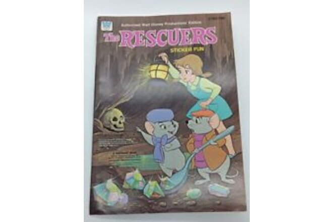 Disney Whitman The Rescuers Sticker Fun Book 1977 NOS