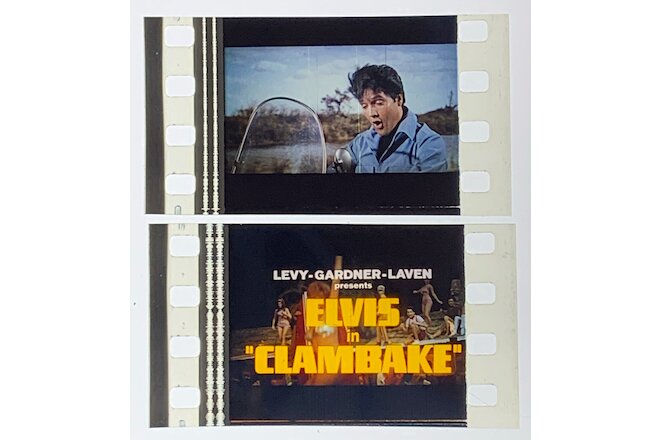CLAMBAKE (165 CELLS) ELVIS PRESLEY (1967) ~ LOT OF 35MM UNMOUNTED FILM CELLS