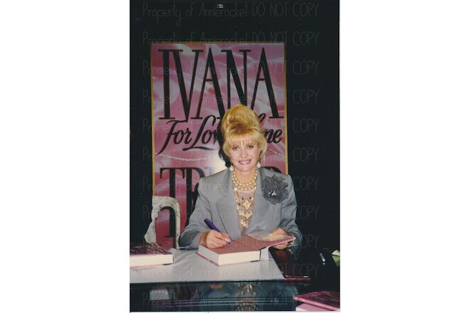 Signed Ivana Trump-For Love Alone Hardcover Book + Event Flyer+Photos-1992-#339