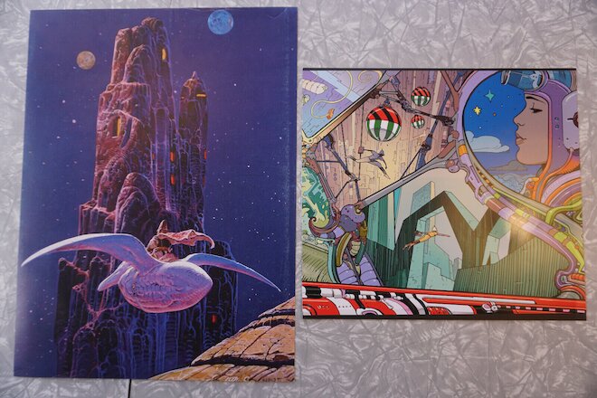 MOEBIUS ART COLOR POSTER LOT JEAN GIRAUD UNSIGNED. FREE SHIPPING!