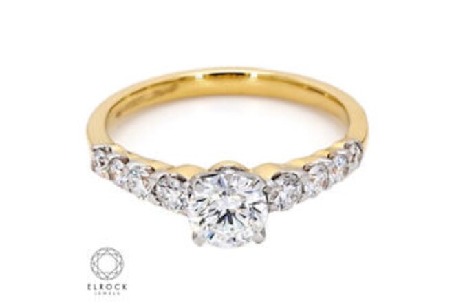 IGI Certified Lab Grown Diamond Engagement Ring VS1 14k Yellow Gold