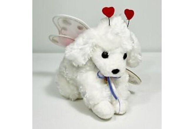 Aurora Pampered Poodles Plush Butterfly Wings Valentines Hearts 6” Dog Tags 2002