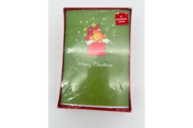 Vintage Unopened box of 15  Christmas cards-  Teddy Bear Present
