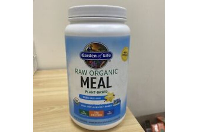 Garden of Life Raw Organic Meal Plant-Based - Vanilla 37.04 oz Pwdr Exp 2/25