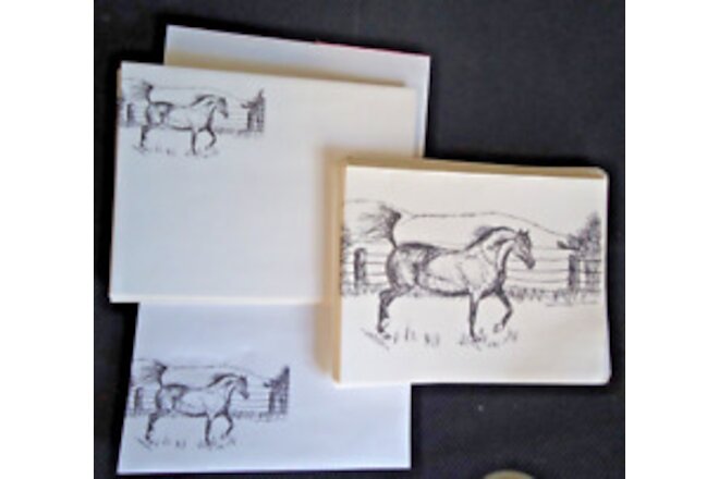 Arabian Spirit Horse 3 Pc Set-Notepad, 6 Blank Notecards & 5 Printed Envelopes