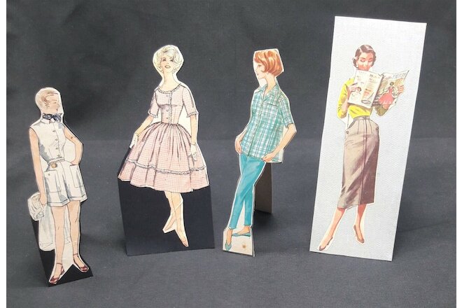 4 Handmade Paper Dolls Sewing Patterns