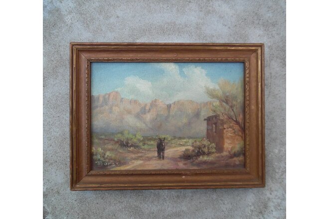 OIL PAINTING WESTERN ARTIST VALENTINE MORSE (1893-1971)LISTED c1914-1920's LOT 2