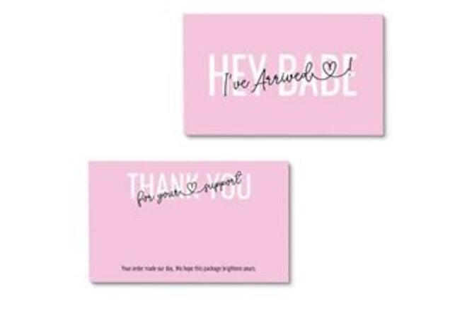 Hey Babe I've arrived Card Thank you for your support cards small business th...
