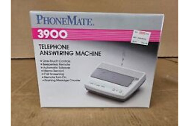 PhoneMate 3900 Vintage 1990 Telephone Answering Machine New Old Stock