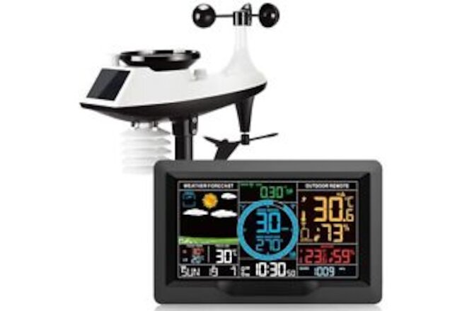 Wireless Weather Station with Sensor, Digital LCD Display Weather Forecast