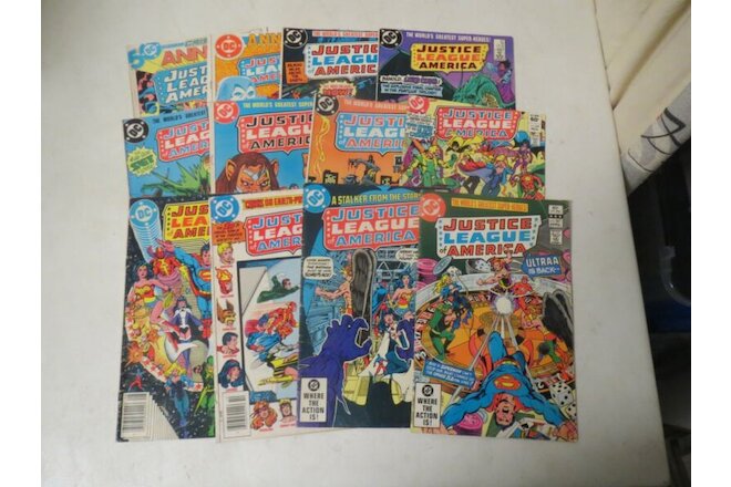 Vtg 1982 COMIC BOOK LOT (12) all DC JUSTICE LEAGUE OF AMERICA 201 202 207 217 ++