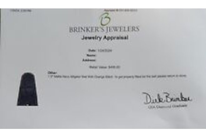 Brinker's Jewelers Belt