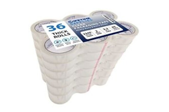 36 Rolls [Upgraded] Clear Premium Packing Tape, 65 Yards, 2.2 mil, Heavy Duty...