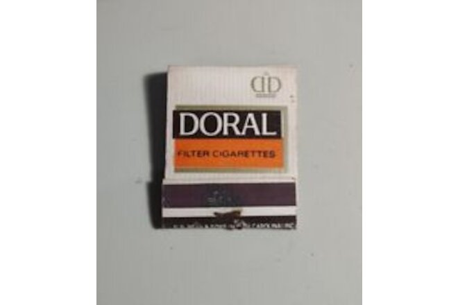 Vintage Doral Filtered Cigarettes Full Collectible Advertising Matchbook NOS