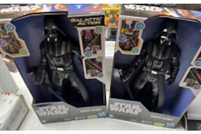 Lot of 2 - STAR WARS Darth Vader Galactic Action Electronic 12-inch Figure New